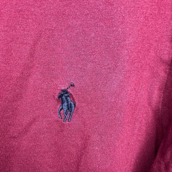 Polo Ralph Lauren Men's Long Sleeve Burgundy Maroon Shirt Size Large Slim Fit - Picture 4 of 8